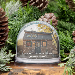 Create your own first christmas in our tiny home snow globe