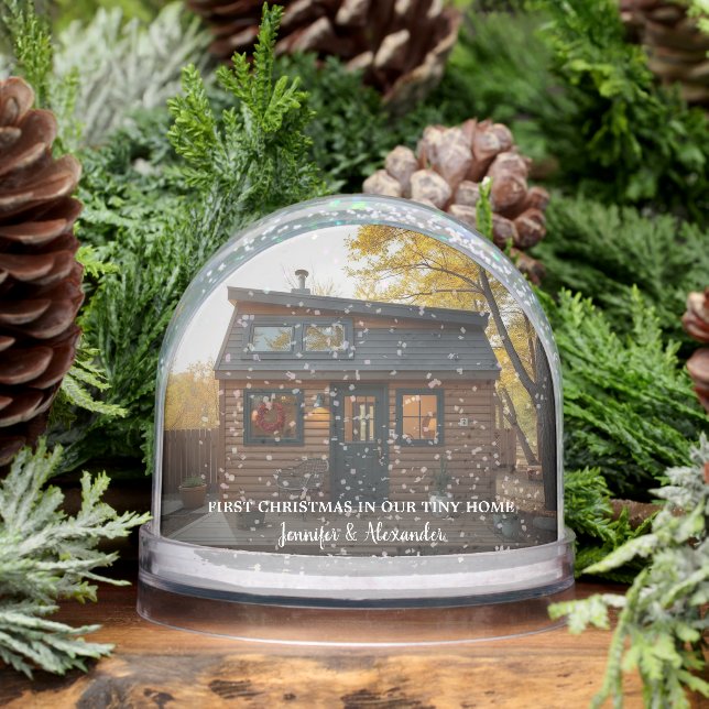 Create your own first christmas in our tiny home snow globe (Winter)