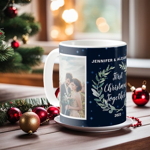 Create your own First christmas together photo Coffee Mug