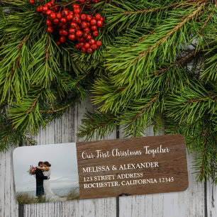 Create your own first Christmas Together photo Label