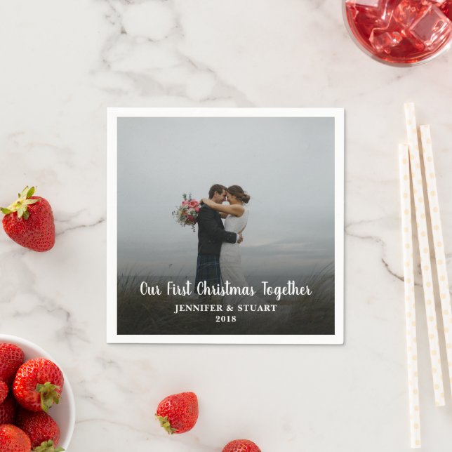 Create your own First Christmas together photo Napkins (Insitu)