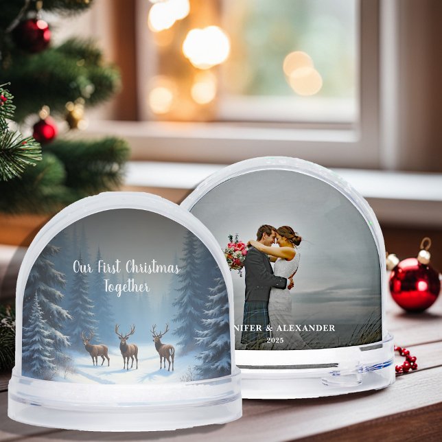 Create your own First Christmas together photo Snow Globe (Create your own First Christmas together photo Snow Globe. Nice Christmas gift.)