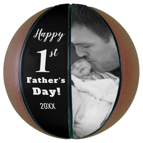 Create Your Own First Fathers Day Custom Photo Basketball