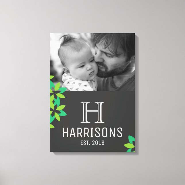 Create Your Own First Father's Day Photo Canvas Print (Front)