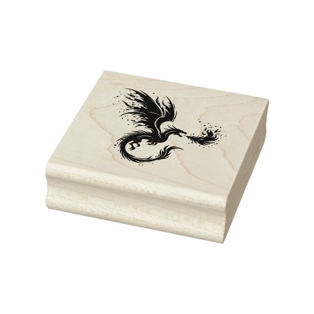 Create Your Own Flaming Fire Breathing Dragon Rubber Stamp (Stamp)