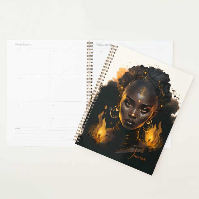 Create Your Own Flaming Golden Witch Planner (Display)