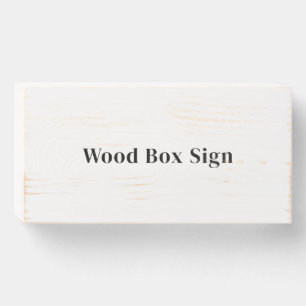 Create Your Own Flat Distressed White 8" X 4" Wooden Box Sign