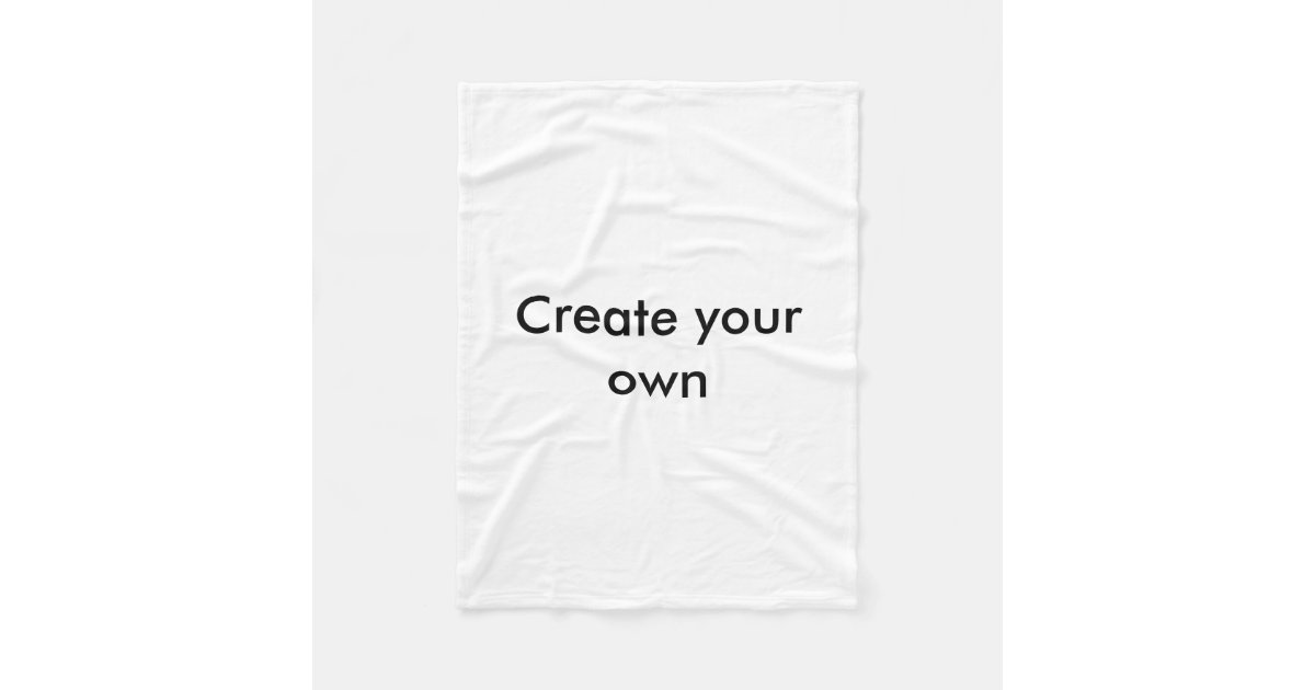 Create your own fleece blanket Zazzle