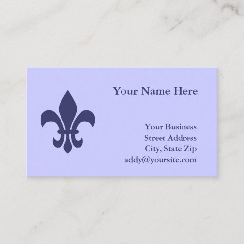 Create Your Own Fleur de Lis Business Card