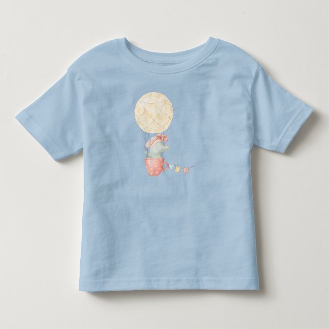 Create Your Own Floating Cute Girl Alligator Toddler T-shirt (Front)