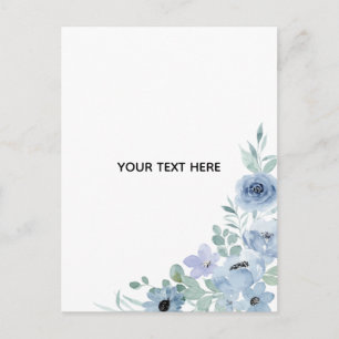 Create Your Own Floral  Announcement Postcard