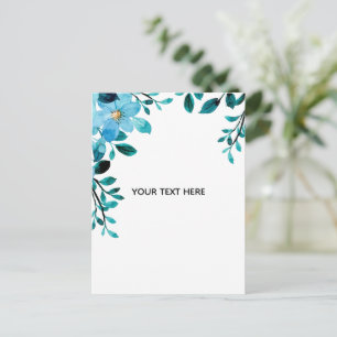 Create Your Own Floral Announcement Postcard