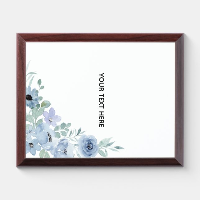 Create Your Own Floral  Award Plaque (Horizontal)