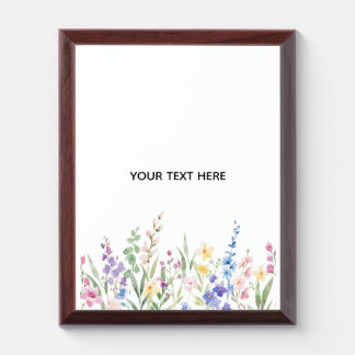 Create Your Own Floral Award Plaque