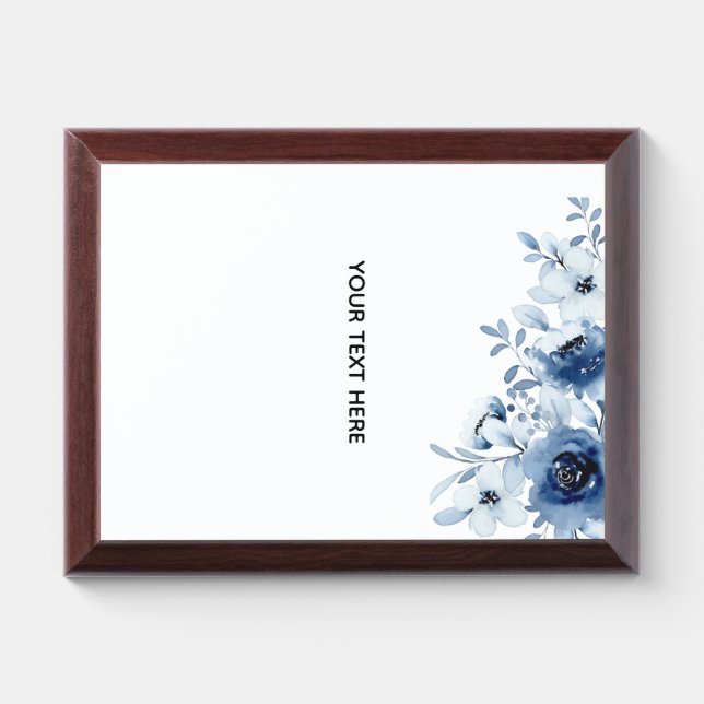 Create Your Own Floral Award Plaque (Horizontal)