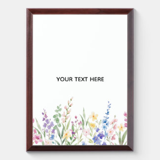 Create Your Own Floral Award Plaque