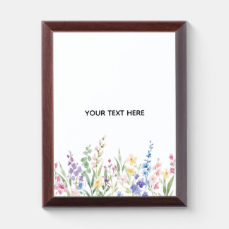 Create Your Own Floral Award Plaque
