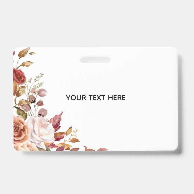 Create Your Own Floral Badge (Front)
