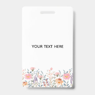 Create Your Own Floral  Badge