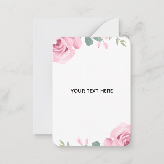 Create Your Own Floral Border Note Card (Front)