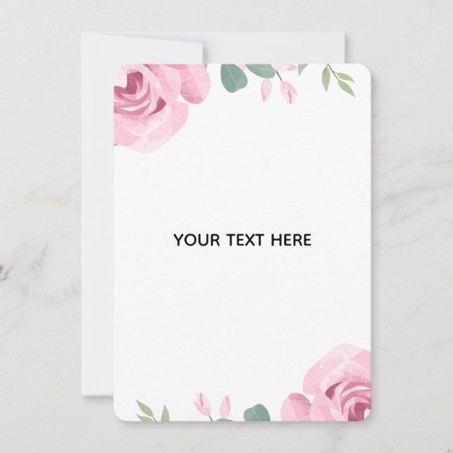 Create Your Own Floral Border Note Card (Front)
