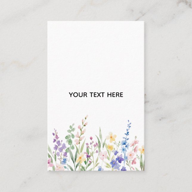 Create Your Own Floral Business Card (Front)