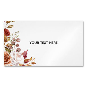 Create Your Own Floral Business Card Magnet