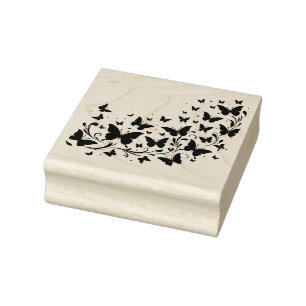 Create Your Own Floral Butterflies Kaleidoscope Rubber Stamp