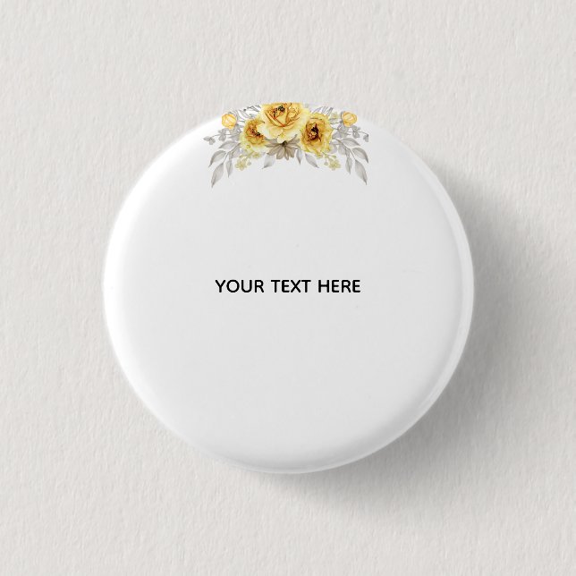 Create Your Own Floral  Button (Front)
