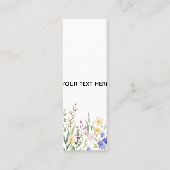 Create Your Own Floral Calling Card (Front)