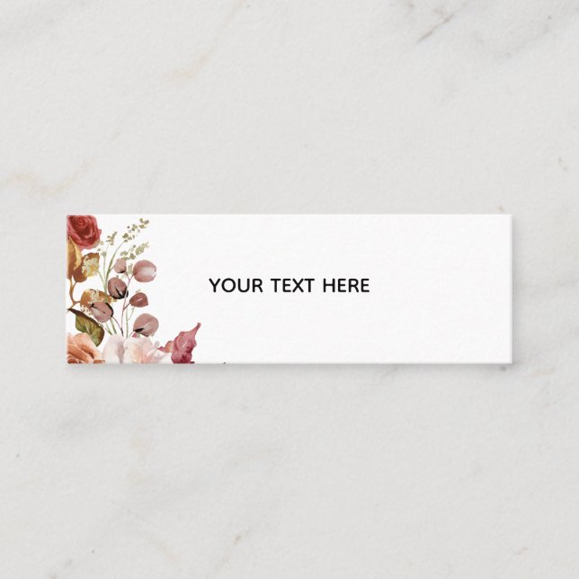 Create Your Own Floral Calling Card (Front)