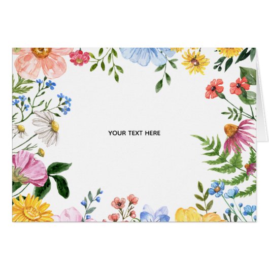 Create Your Own floral Card (Front Horizontal)