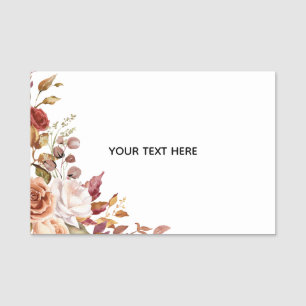 Create Your Own Floral Classic Name Tag