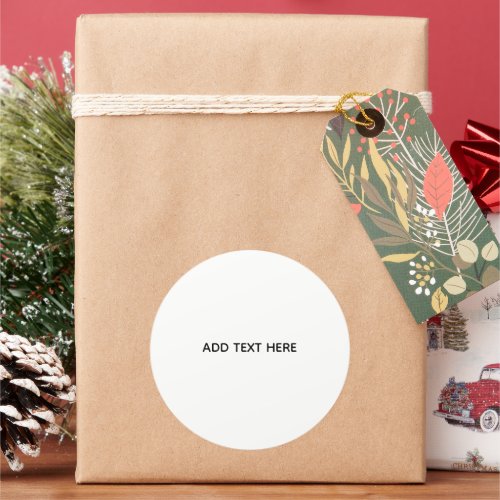 Create Your Own Floral Classic Round Sticker