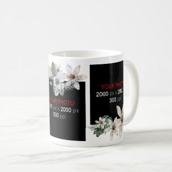 Create Your Own Floral Custom Photo Collage Coffee Mug by templatesstore at Zazzle