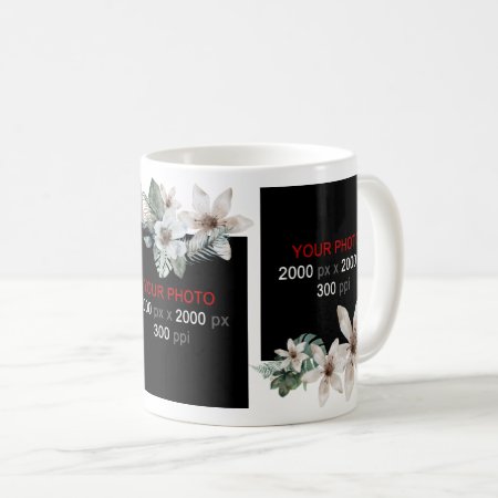 Create Your Own Floral Custom Photo Collage Coffee Mug