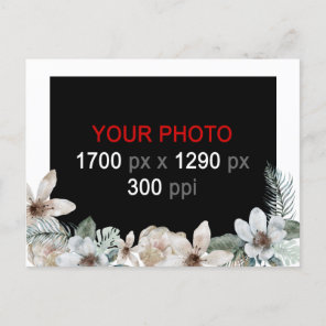Create Your Own Floral Custom Photo  Postcard