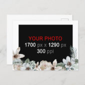 Create Your Own Floral Custom Photo  Postcard (Front/Back)
