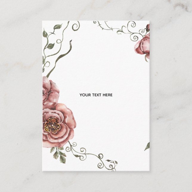 Create Your Own floral  Enclosure Card (Front)