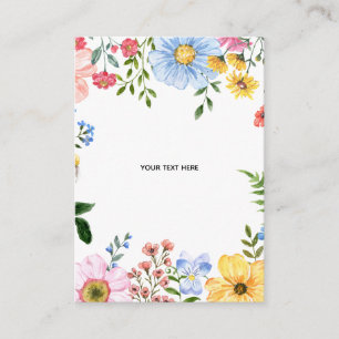 Create Your Own floral Enclosure Card