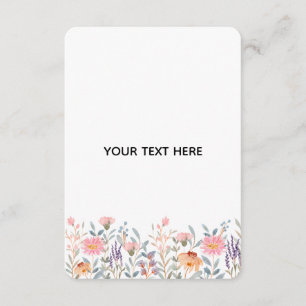 Create Your Own Floral  Enclosure Card
