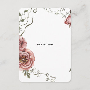 Create Your Own floral  Enclosure Card