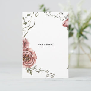 Create Your Own floral Enclosure Card