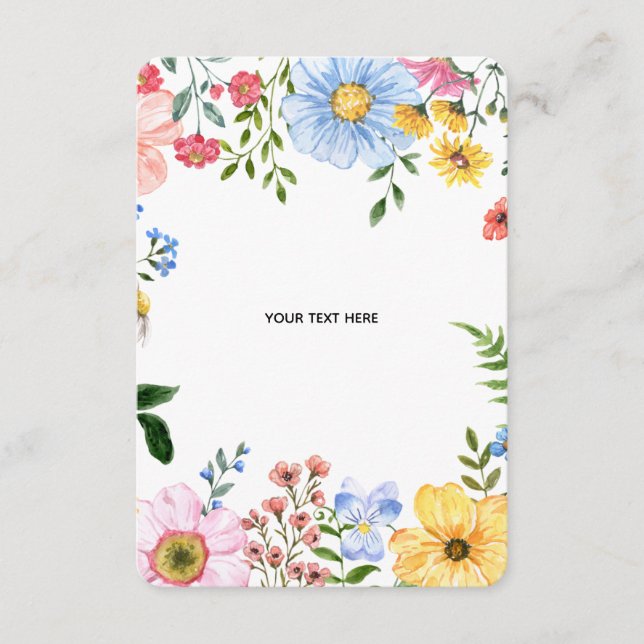 Create Your Own floral Enclosure Card (Front)