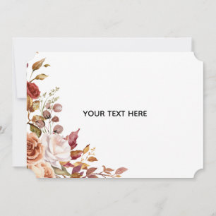 Create Your Own Floral Flat Thank You Card