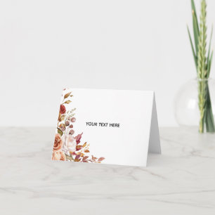 Create Your Own Floral Folded Greeting Card