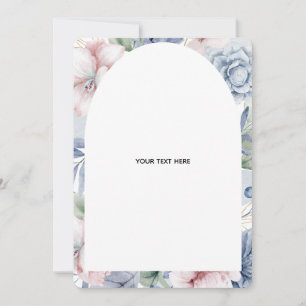 Create Your Own floral Folded Thank You Card
