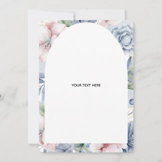 Create Your Own floral Folded Thank You Card