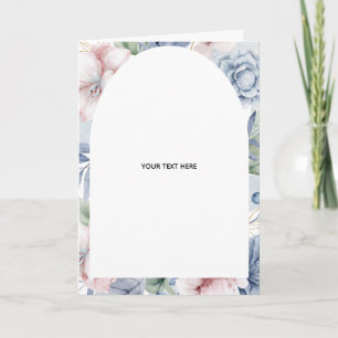 Create Your Own floral Folded Thank You Card
