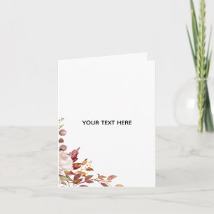 Create Your Own Floral Folded Thank You Card